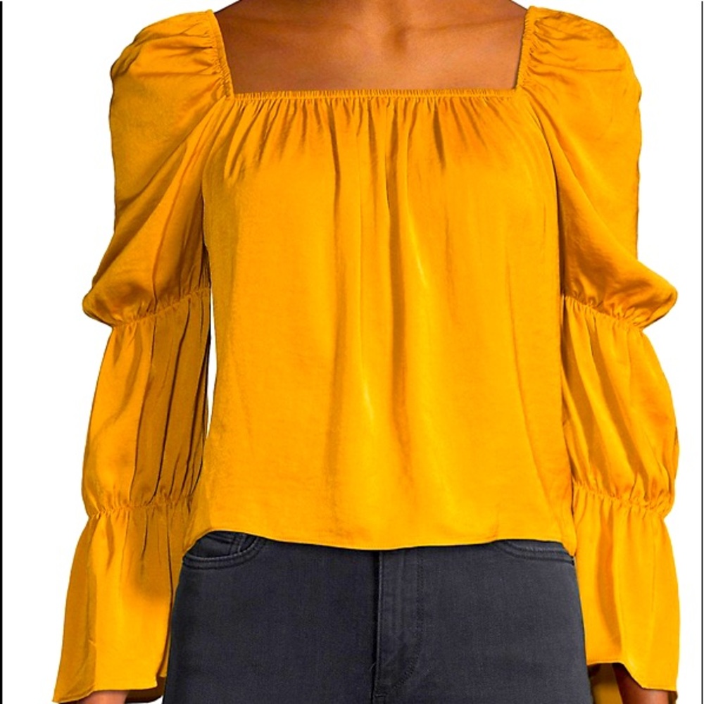 BCBGeneration Square-neck Puff Sleeve Top